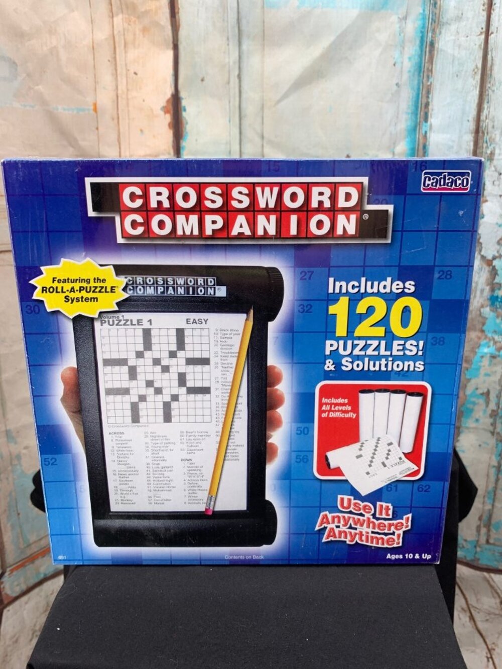 Crossword Companion By Cadaco Includes 120 Puzzles & Solutions Roll-A-Puzzle Sys
